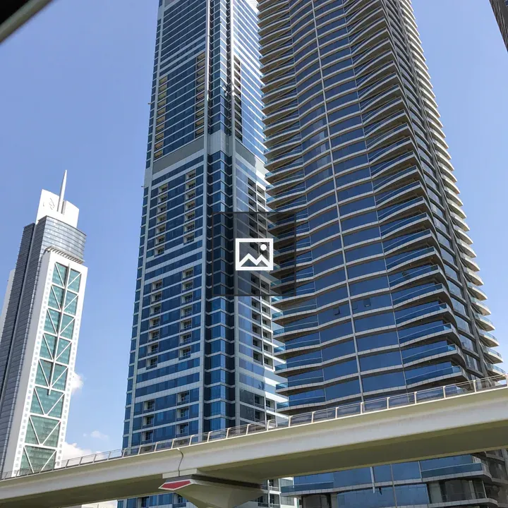 Blue Glass Skyscrapers Dubai