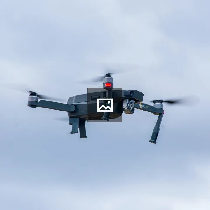 Drone flying in the air