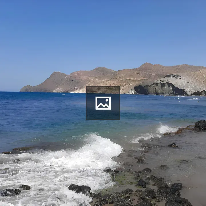 Coastal sea over volcanic rocks