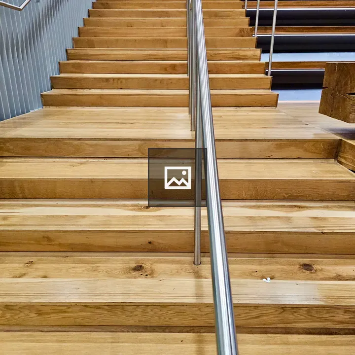 Wooden Staircase at Airport
