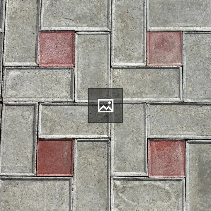 Decorative concrete pavement tiles
