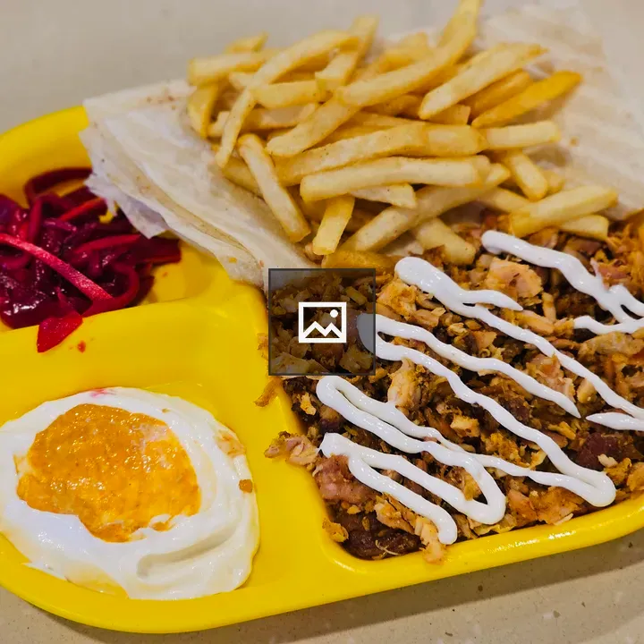 Fries and Rumali Roti Tray