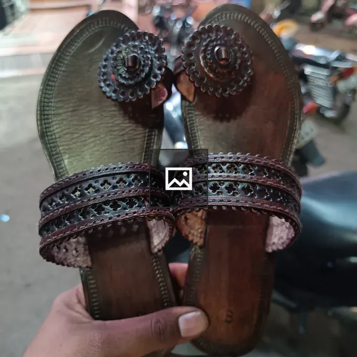 Pair of brown leather sandals