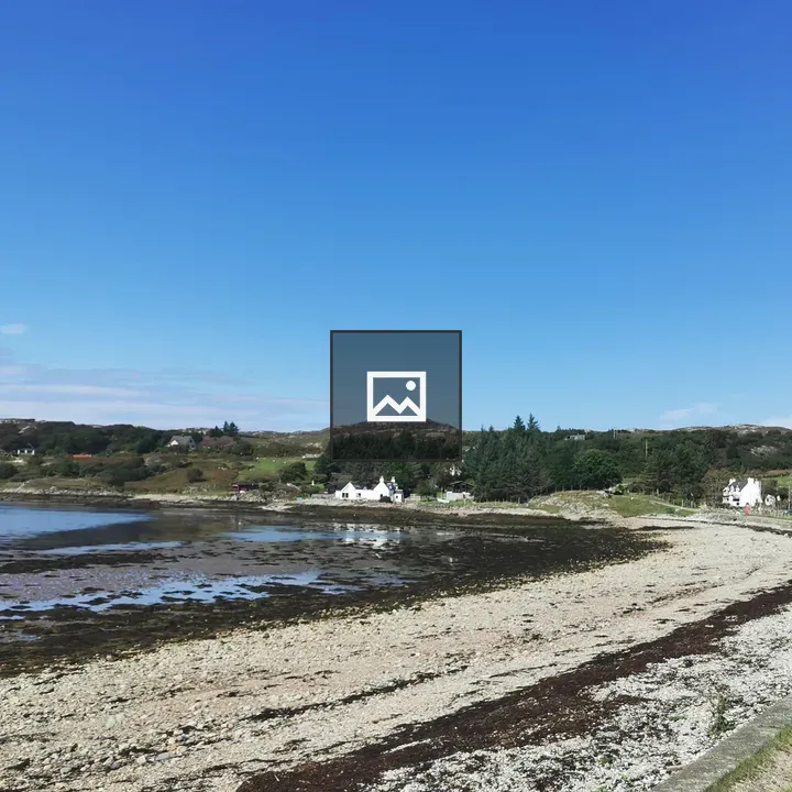 Rock and pebble shoreline scene