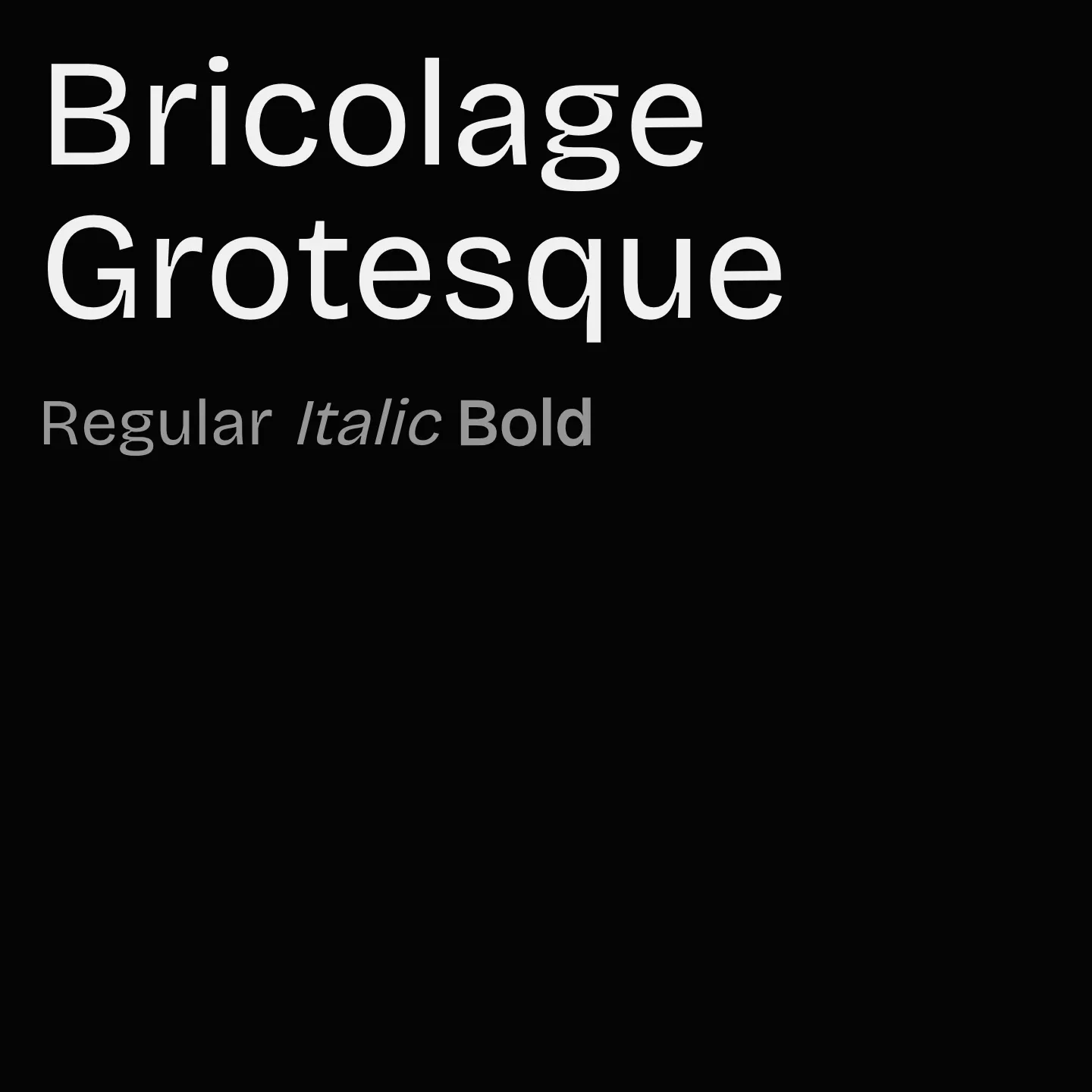 Bricolage Grotesque
