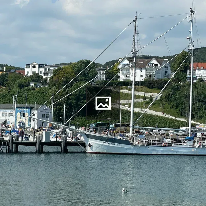 Sailing boat in Sassnitz harbor