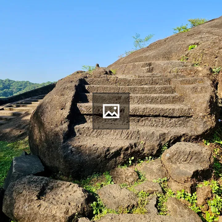 Rock-cut Steps at Kanheri Caves