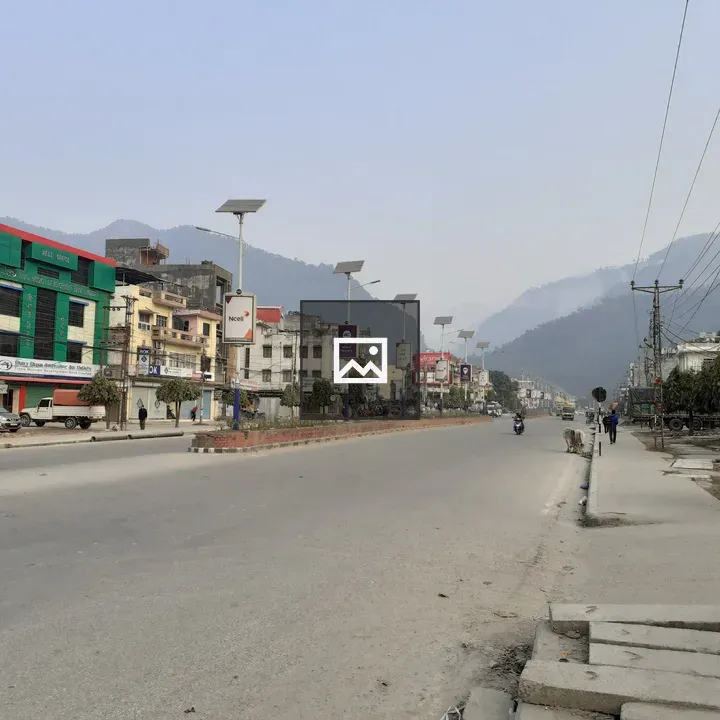 Quiet mountain street scene