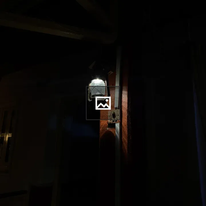 Vintage lantern on wall