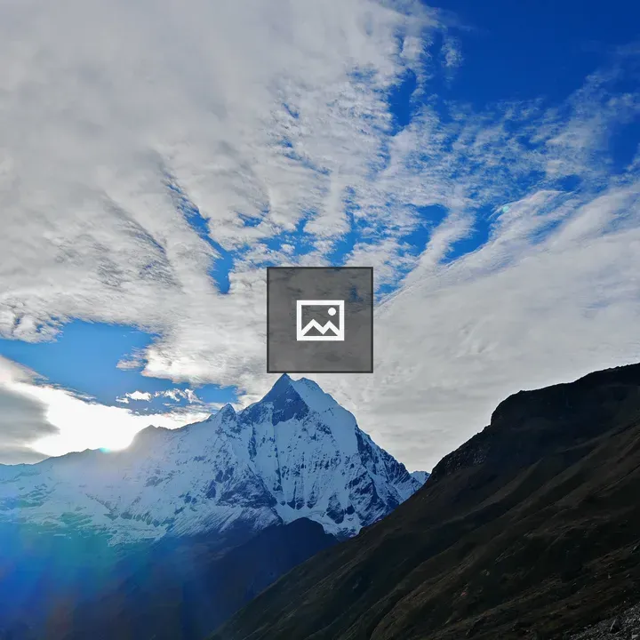 Mount Machapuchare from Annapurna Basecamp