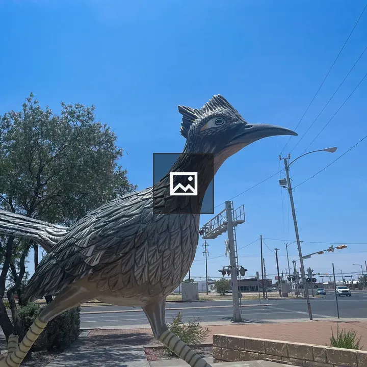 Giant Roadrunner Statue in Fort Stockton