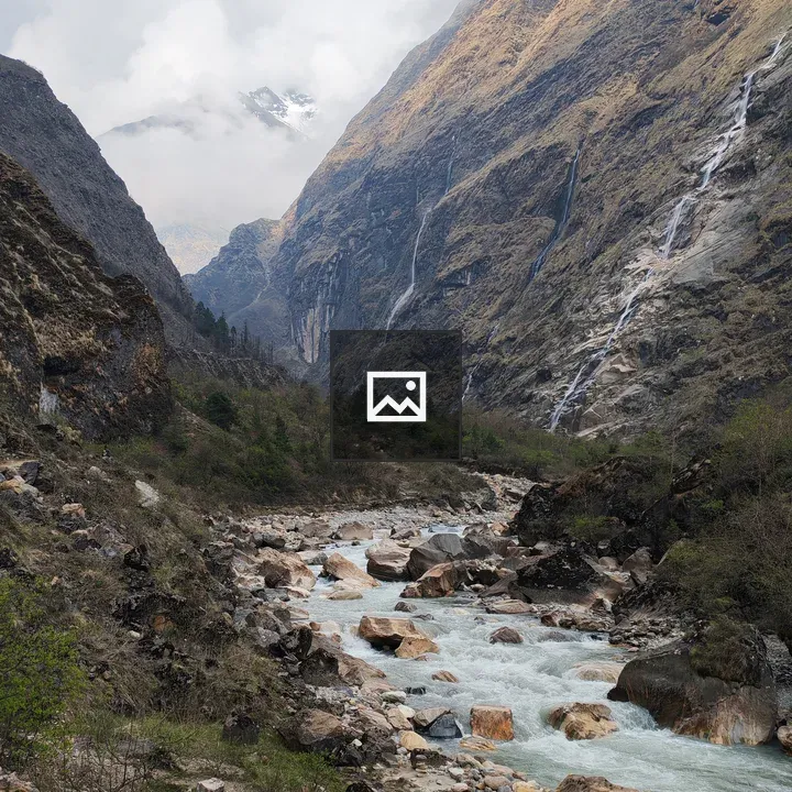 Mountain landscape valley scene
