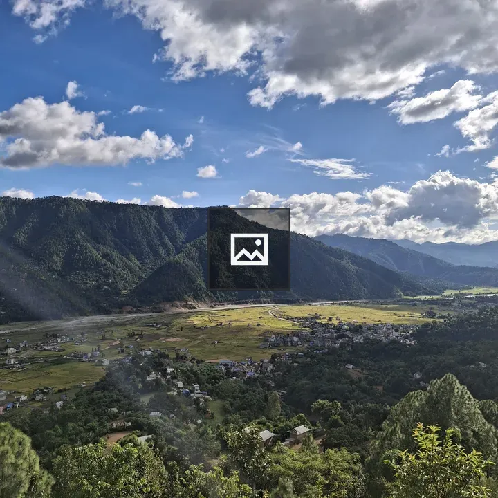 Panoramic Valley with Mountains