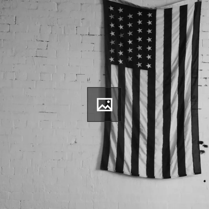 US Flag on Alcatraz Brick Wall