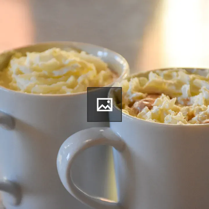 Two hot chocolate mugs