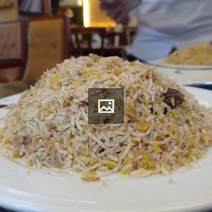 Biryani rice on plate
