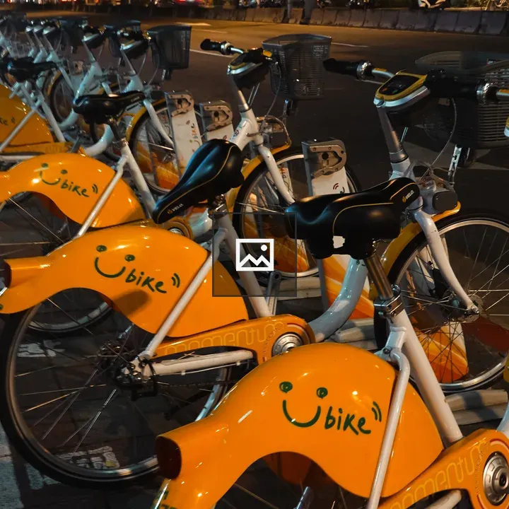 Bicycles at Night in Taipei
