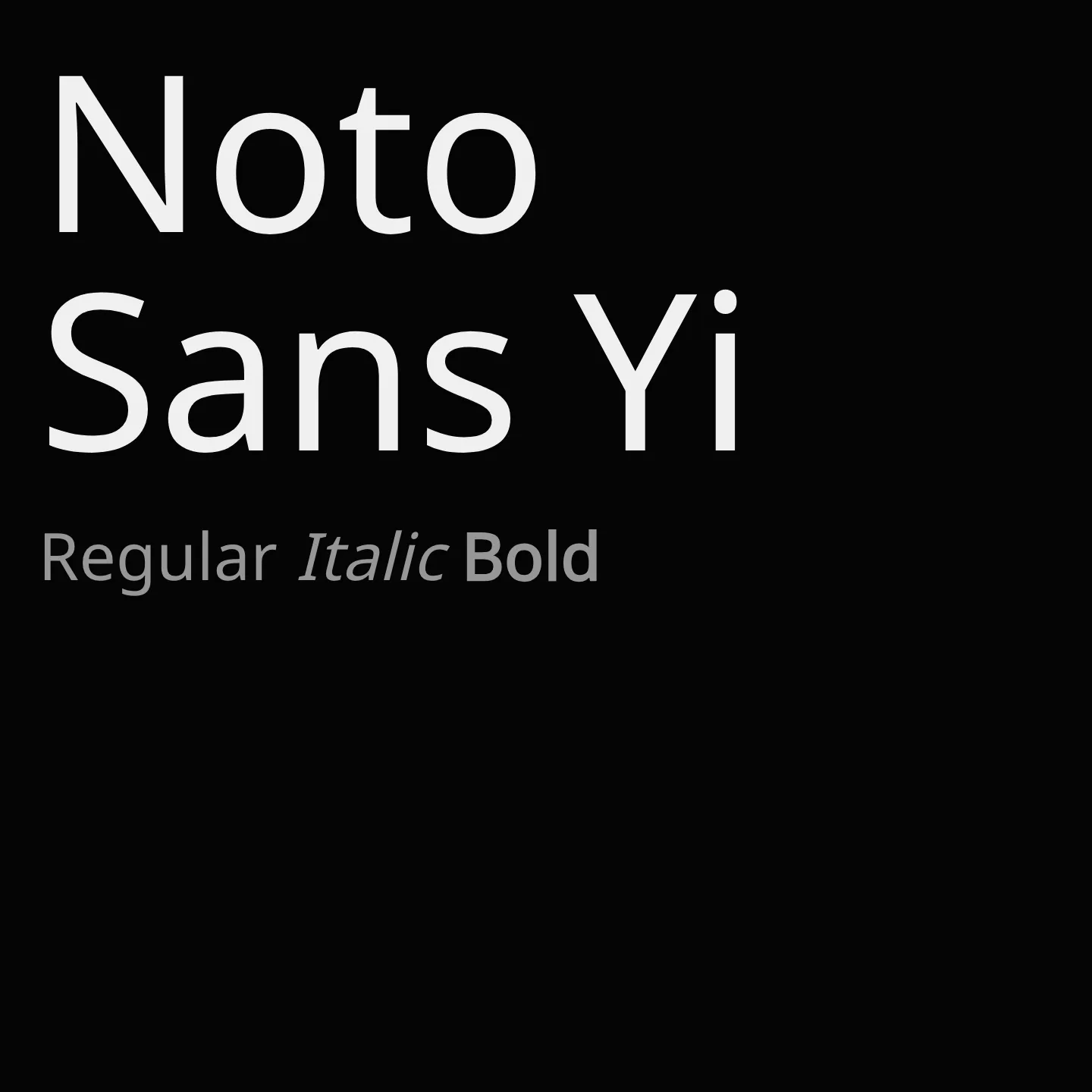 Noto Sans Yi