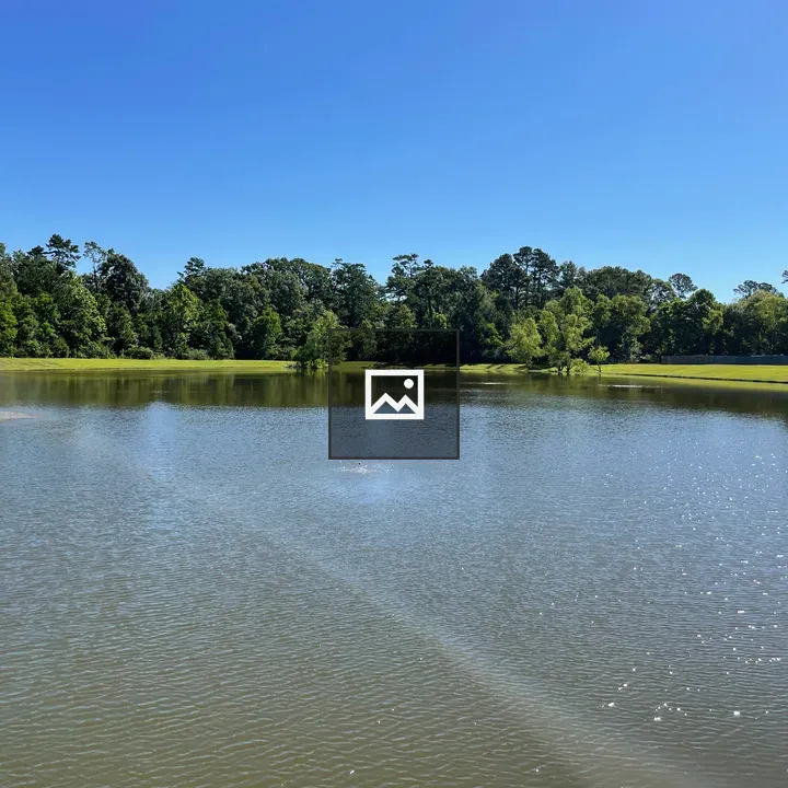 Sparkling pond with fountain