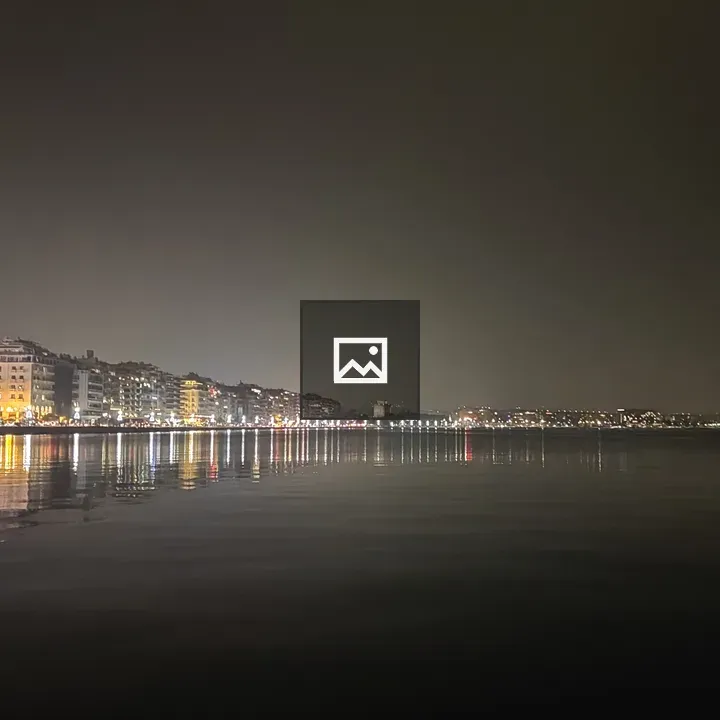 Night view of Thessaloniki harbor