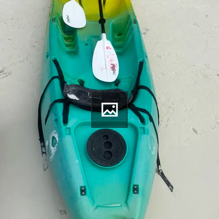 Kayak on White Sand Beach