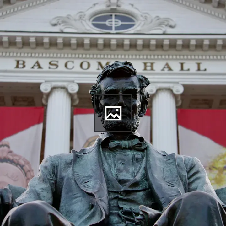 Bronze statue at Bascom Hall