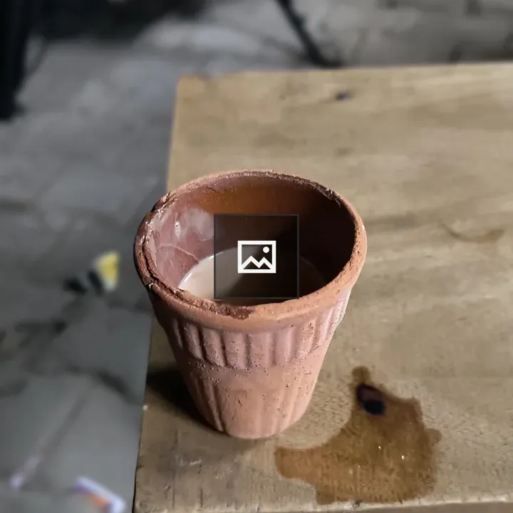 Tea in a Kulhad on Stool
