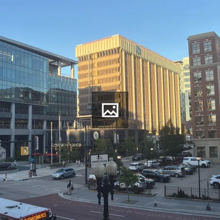 City street at sunset