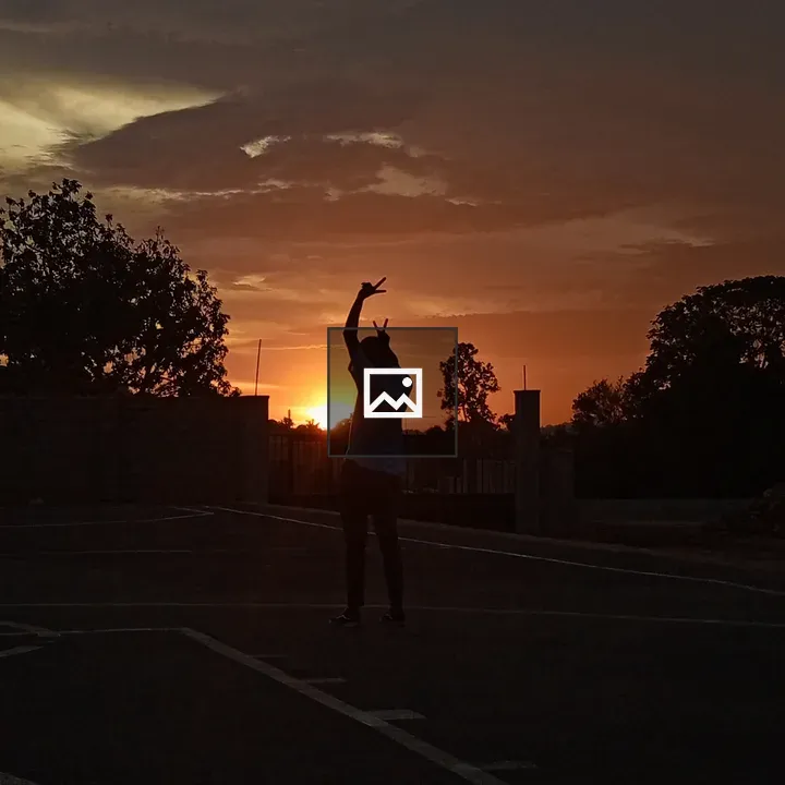 Person silhouette at sunset