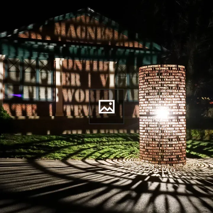 Statue with a Poem Light