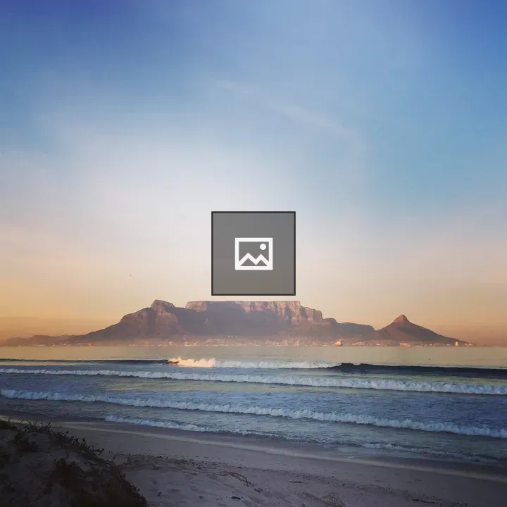Table Mountain from Bloubergstrand