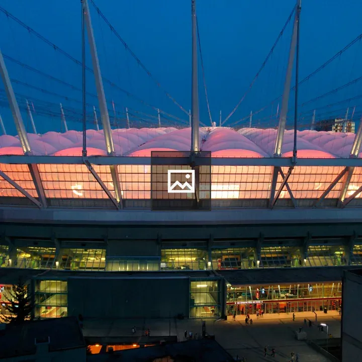 BC Place Stadium Exterior at Night