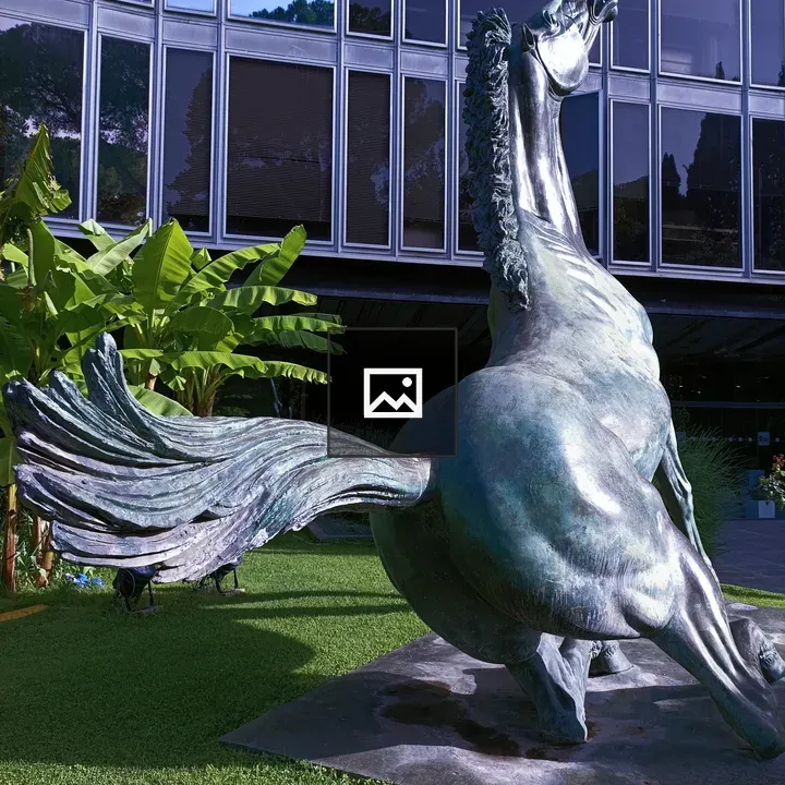 Statue of a Falling Bronze Horse