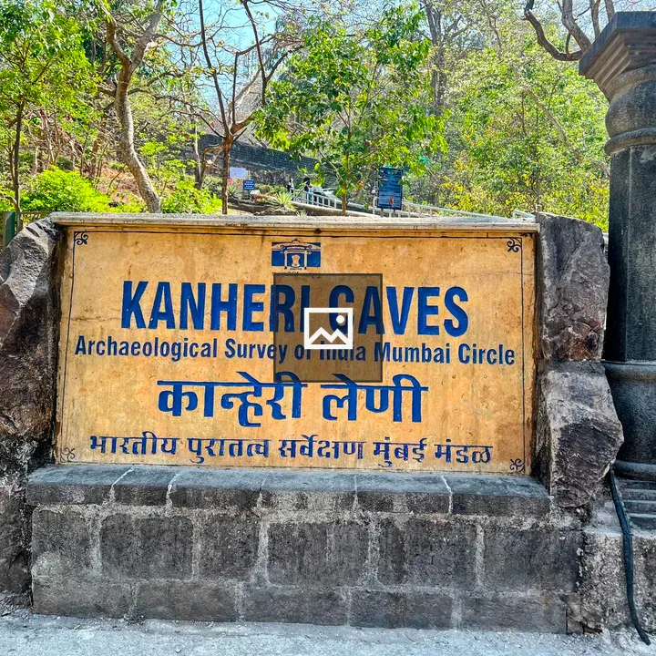Kanheri Caves Stone Sign