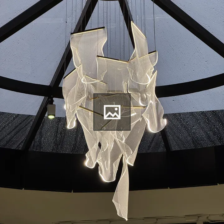 Chandelier under Glass Dome