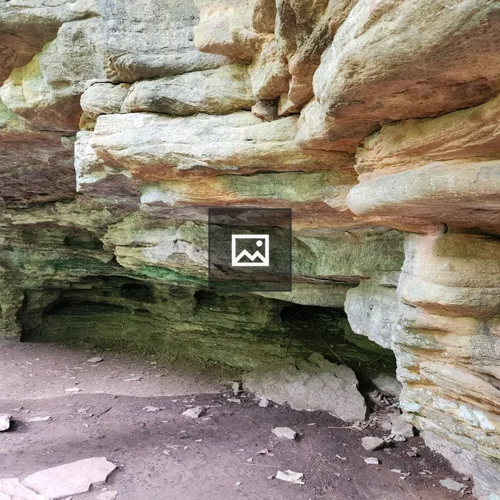 Layered rock outcrop