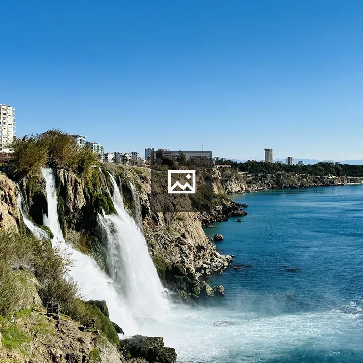 Coastal Waterfalls over Cliffs