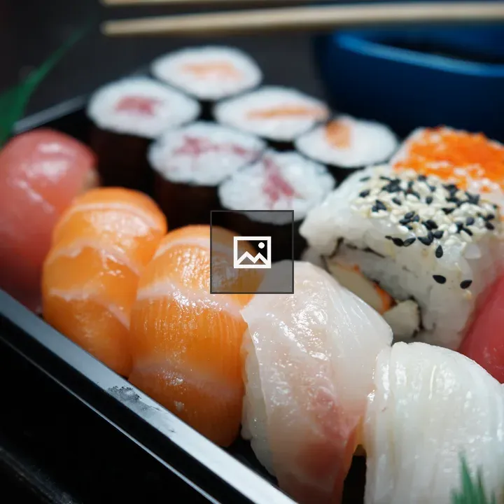 Tray of Sushi Nigiri and Maki
