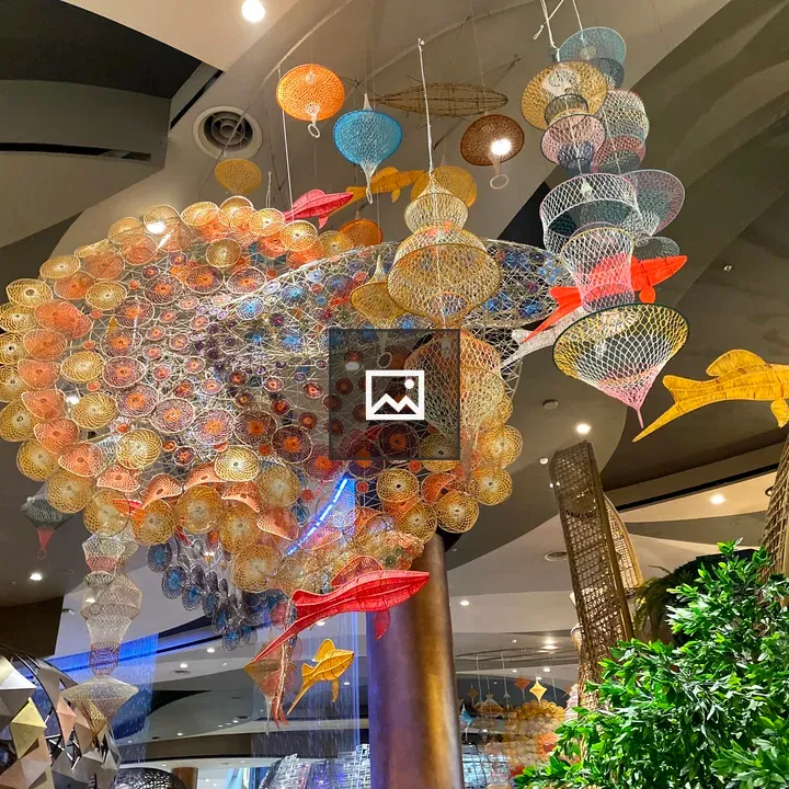Hanging decorative objects in ceiling