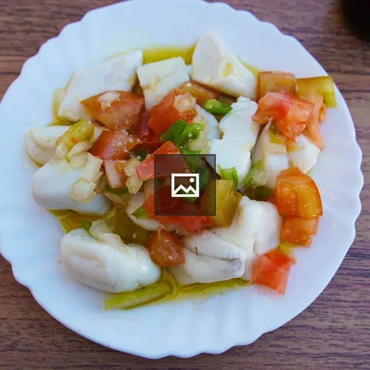 Cuttlefish roe dish on plate