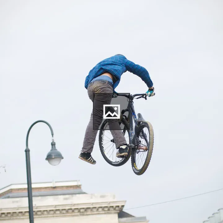 Rider Performs BMX Trick