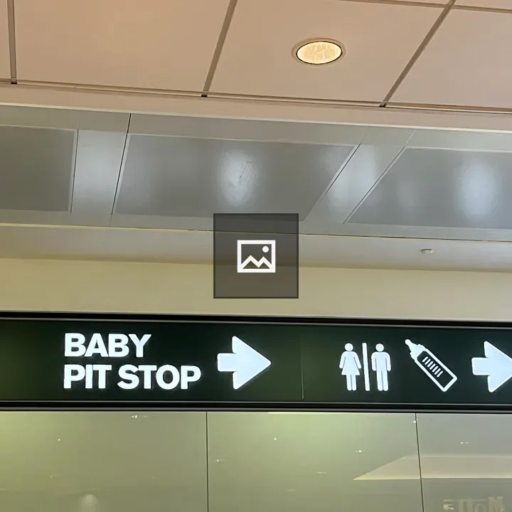 Baby pit stop at Milan airport