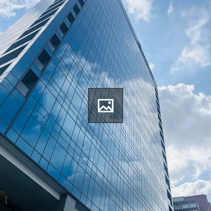 Tall modern hotel with glass facade