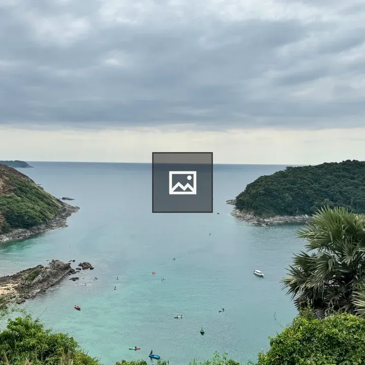 Coastal overlook with island and cove