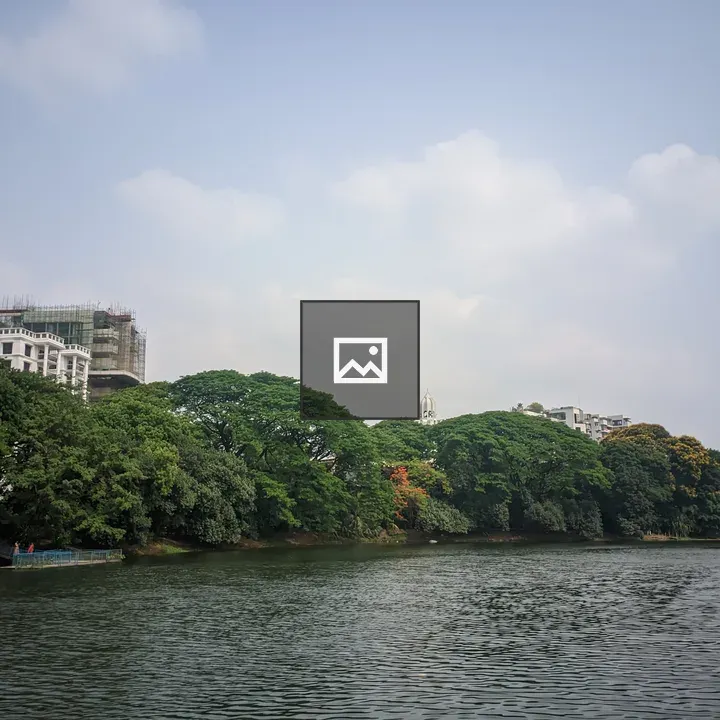 Riverbank with Construction Site