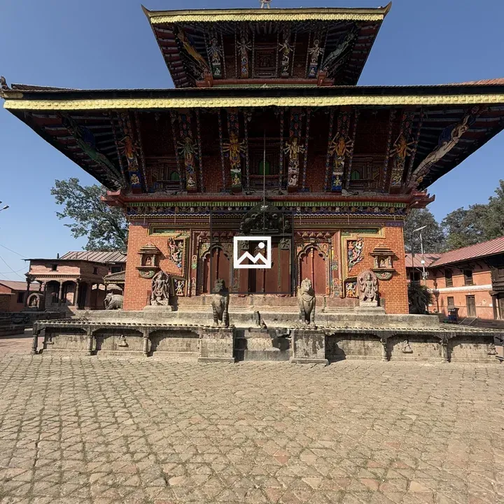 Pagoda Temple with Cobblestone Courtyard