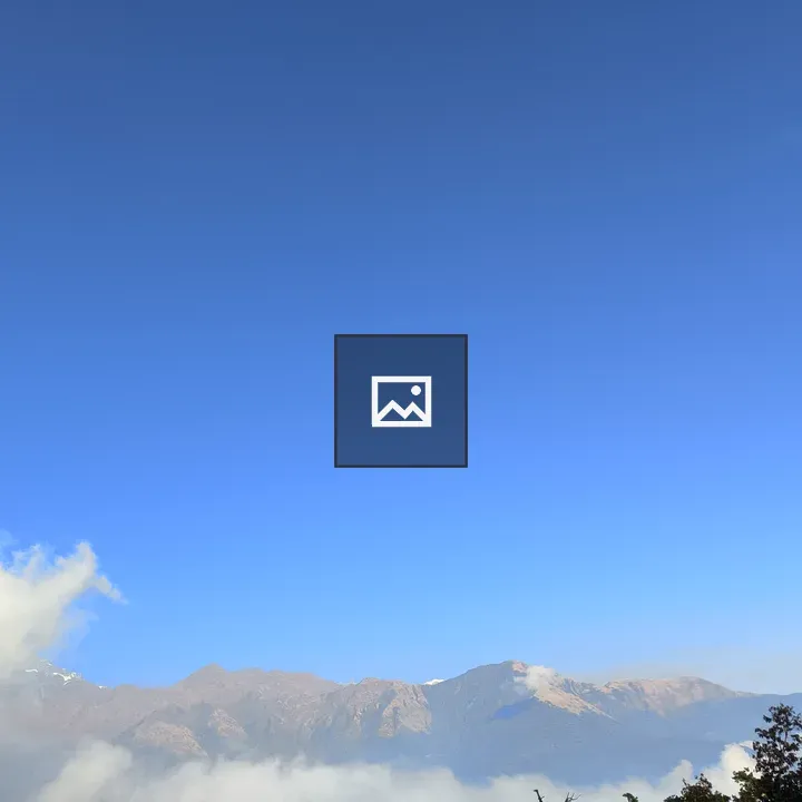 Blue Sky Over Mountain Range