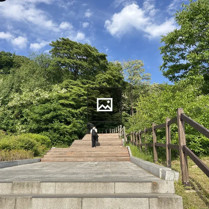 Person Walking Up Stone Steps