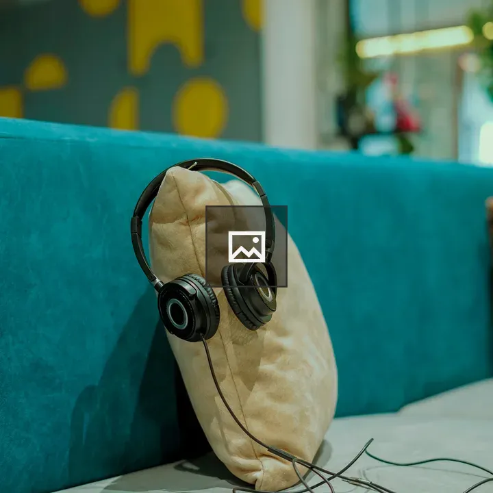 Headphones on Pillow