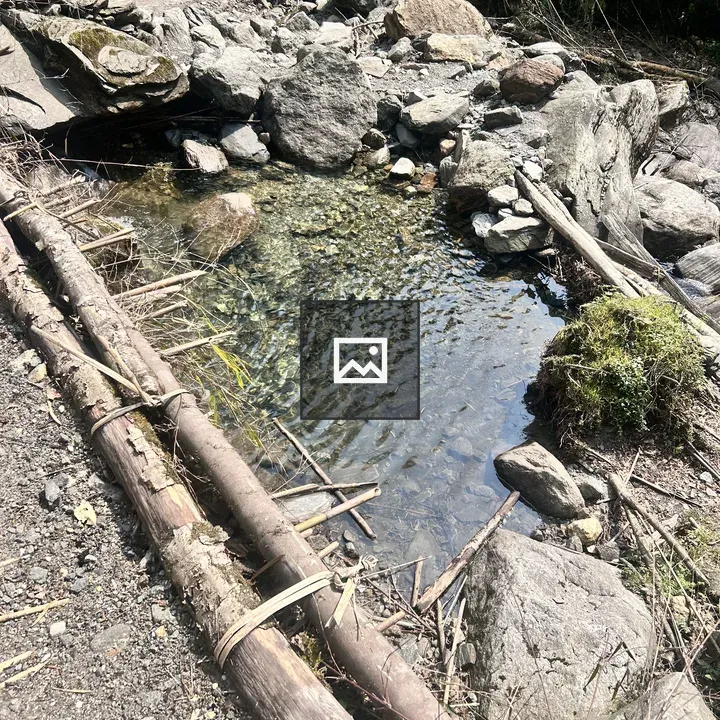 Small pond near mountain trail